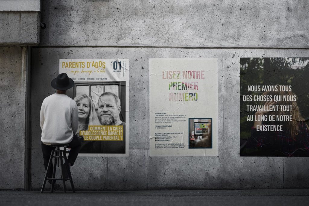 Identité visuelle magazine adolescents – Maison des Ados